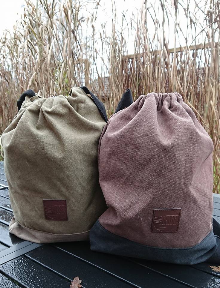 Ryggsäck i kanvas Brun