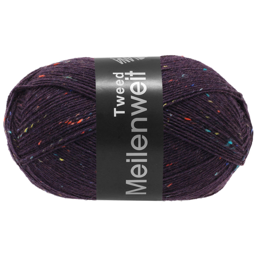 Meilenweit 100 Tweed - 162 Mörklila -UTGÅTT