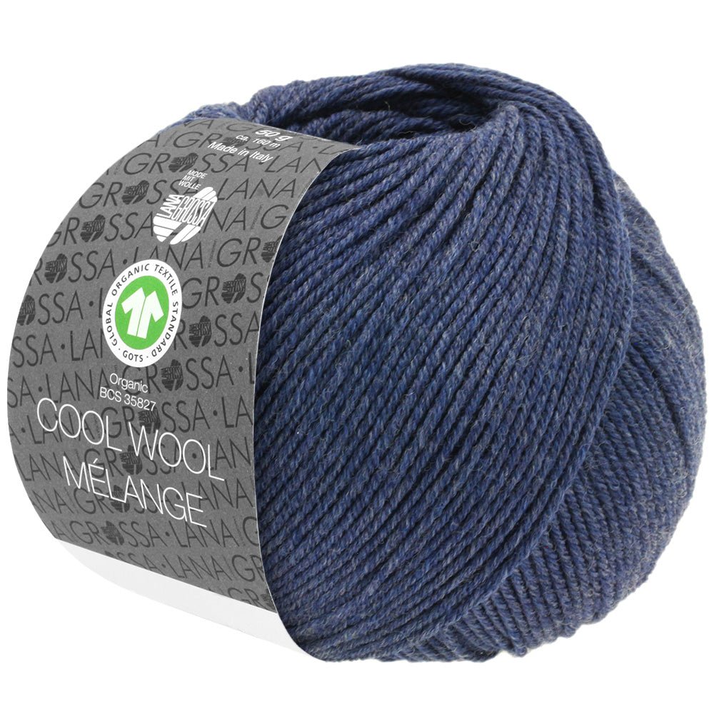 Cool Wool Melange GOTS - 112 Mörkblå melerad - UTGÅTT - Butik Maglia