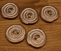 Kopparsnäcka metall - 20 mm - Butik Maglia