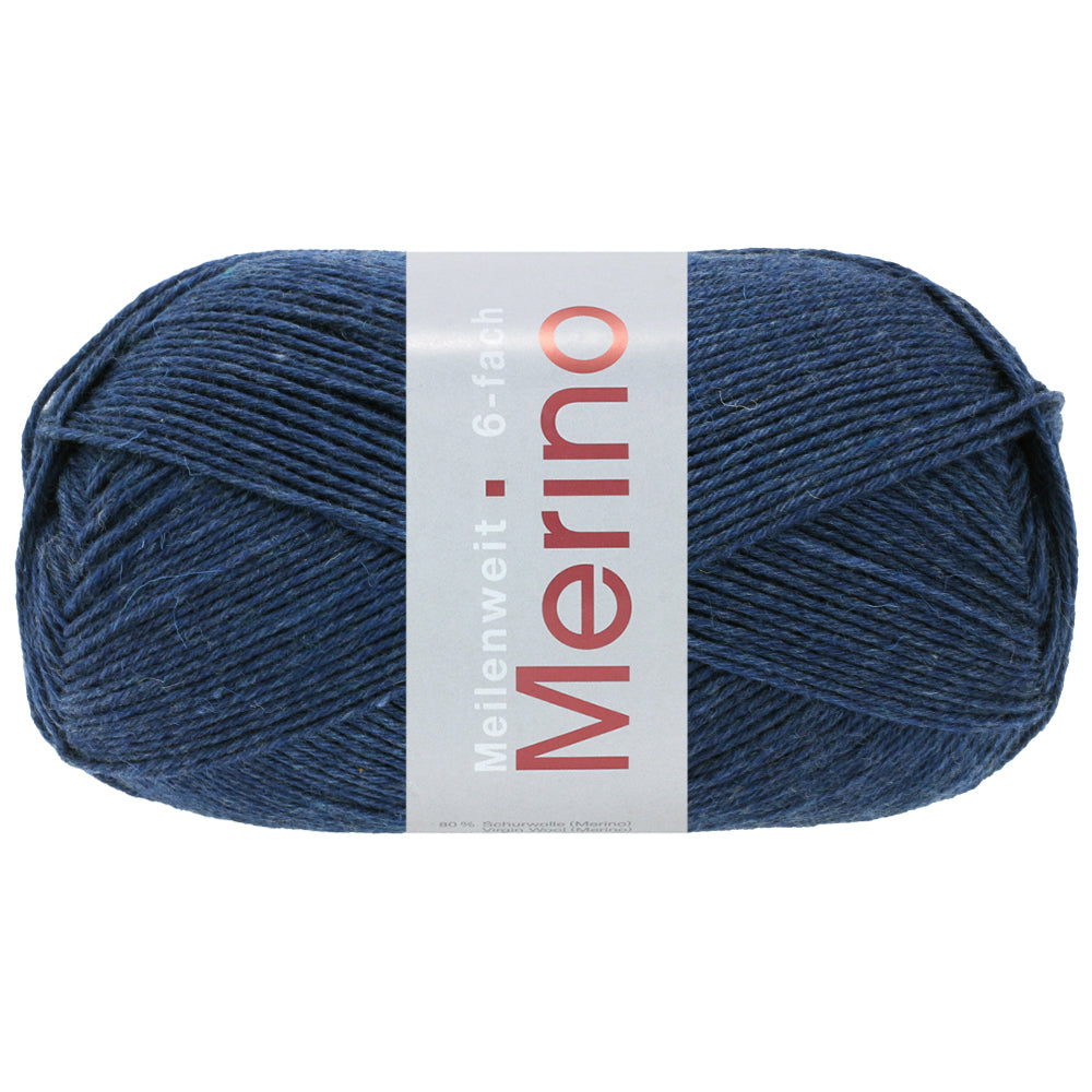 Meilenweit 6-F 150 Merino Uni/Melange - Blå - UTGÅTT