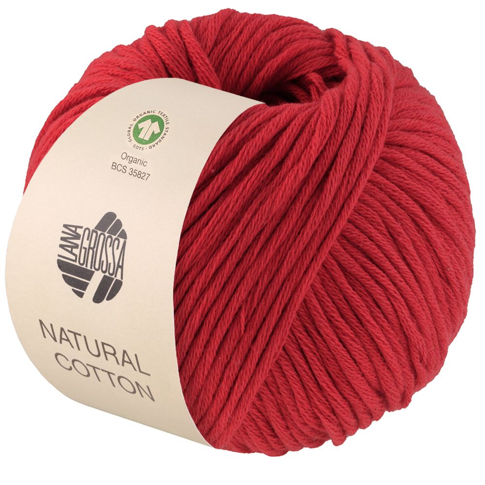 Natural Cotton GOTS - 007 Röd - Butik Maglia