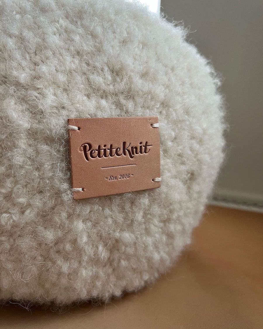 "Petiteknit" Leather Label - Butik Maglia
