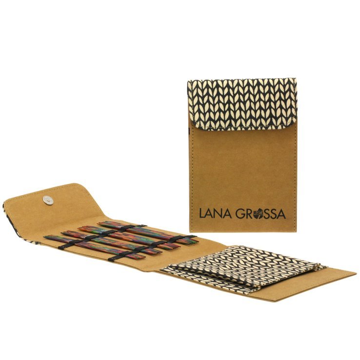 Strumpstickset Mini KnitPro Design - Holz multicolor/alcante - 2,25 - 3,5 mm - Butik Maglia