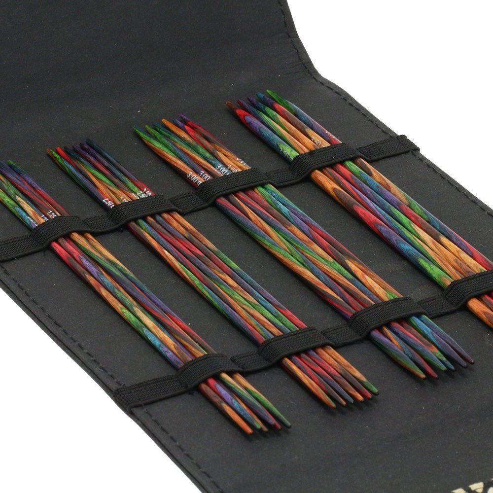 Strumpstickset Mini KnitPro Design - Holz multicolor/svart - 2,25 - 3,5 mm - Butik Maglia