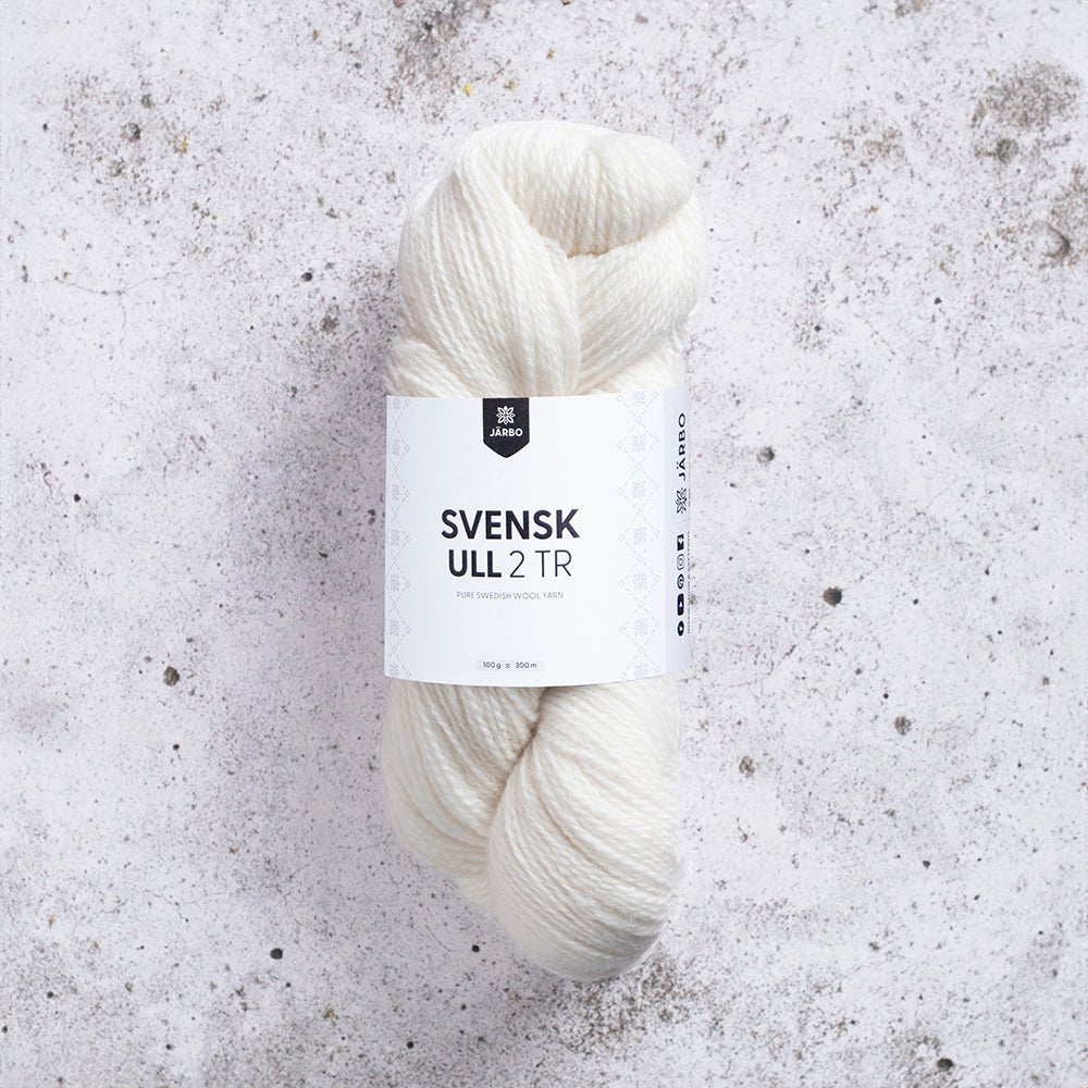 Svensk Ull 2tr 100 g - 101 Pure White - Butik Maglia
