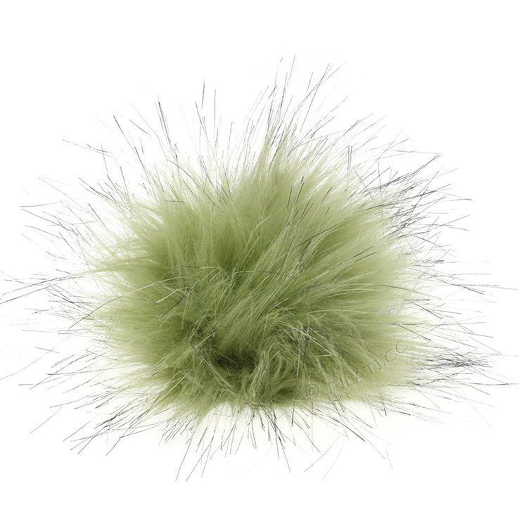 Tofs Pompon akryl mini - Kiwigrön/Svart - Butik Maglia