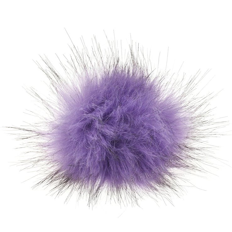 Tofs Pompon akryl mini - Lila/Svart - Butik Maglia