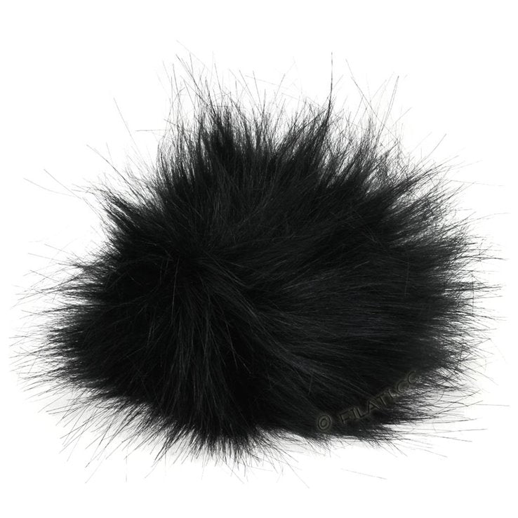 Tofs Pompon akryl mini - Svart - Butik Maglia