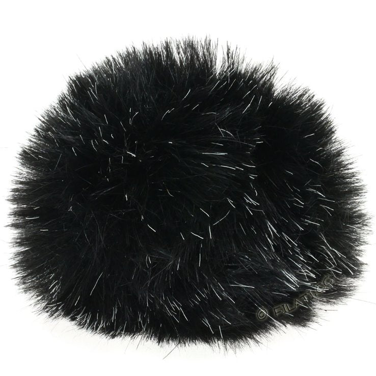 Tofs Pompon akryl - Svart/vit - Butik Maglia