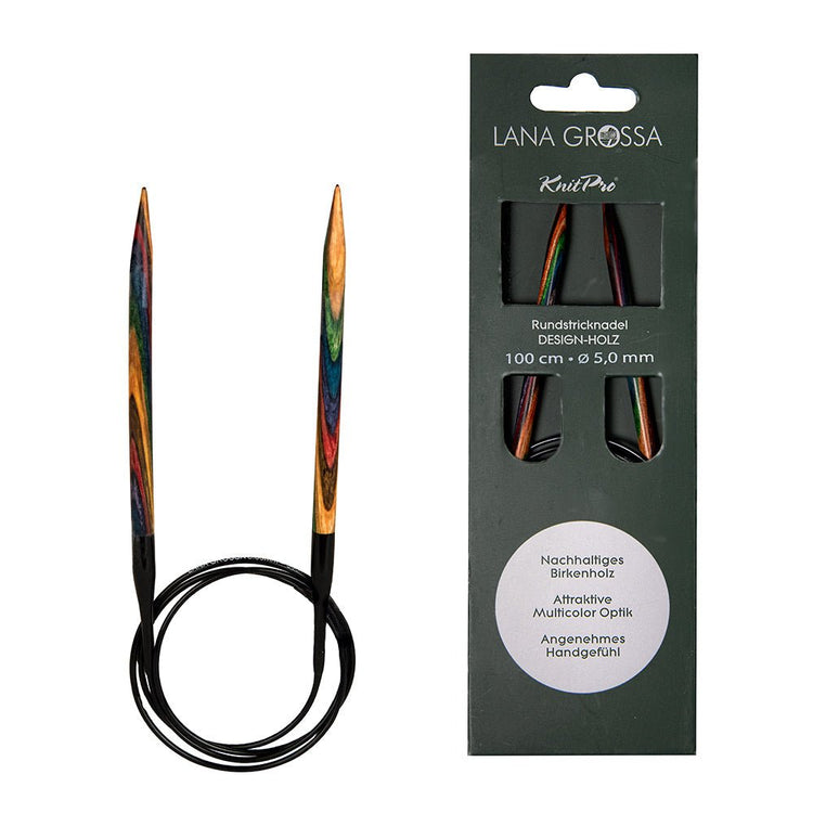 Rundstickor trä 40 cm - Butik Maglia