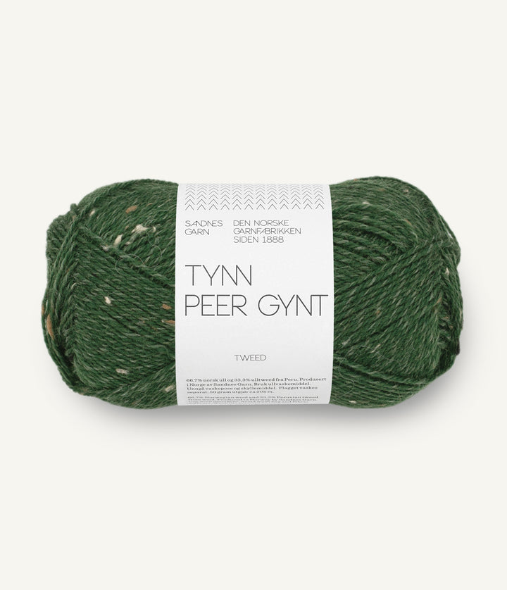Tunn Peer Gynt - 8085 Skogsgrön m/ Natur Tweed