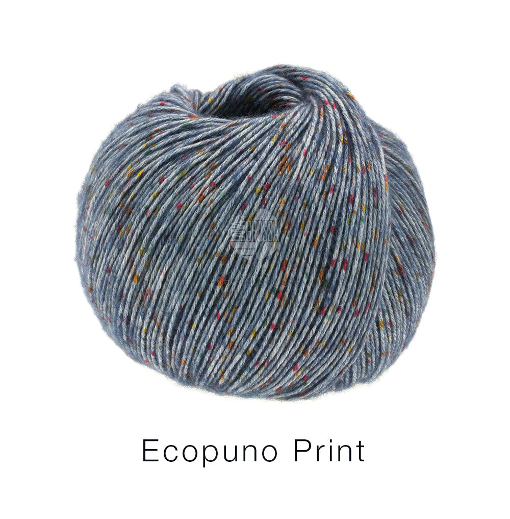 Ecopuno Print - 102 Jeansblå - UTGÅTT REA