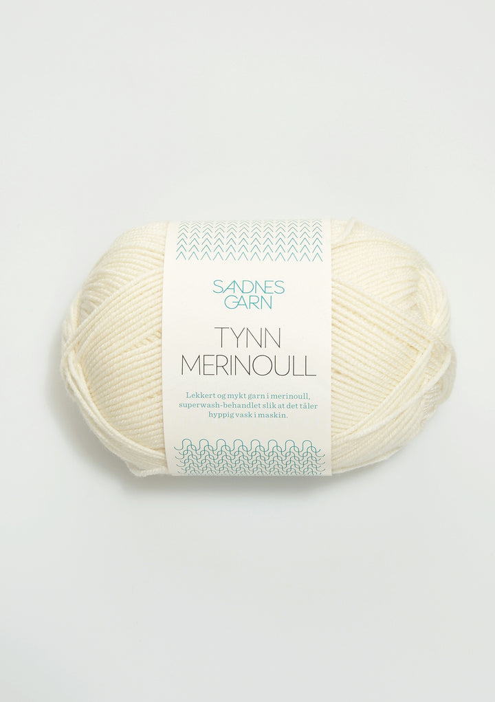 Tunn Merinoull - 1002 Vit