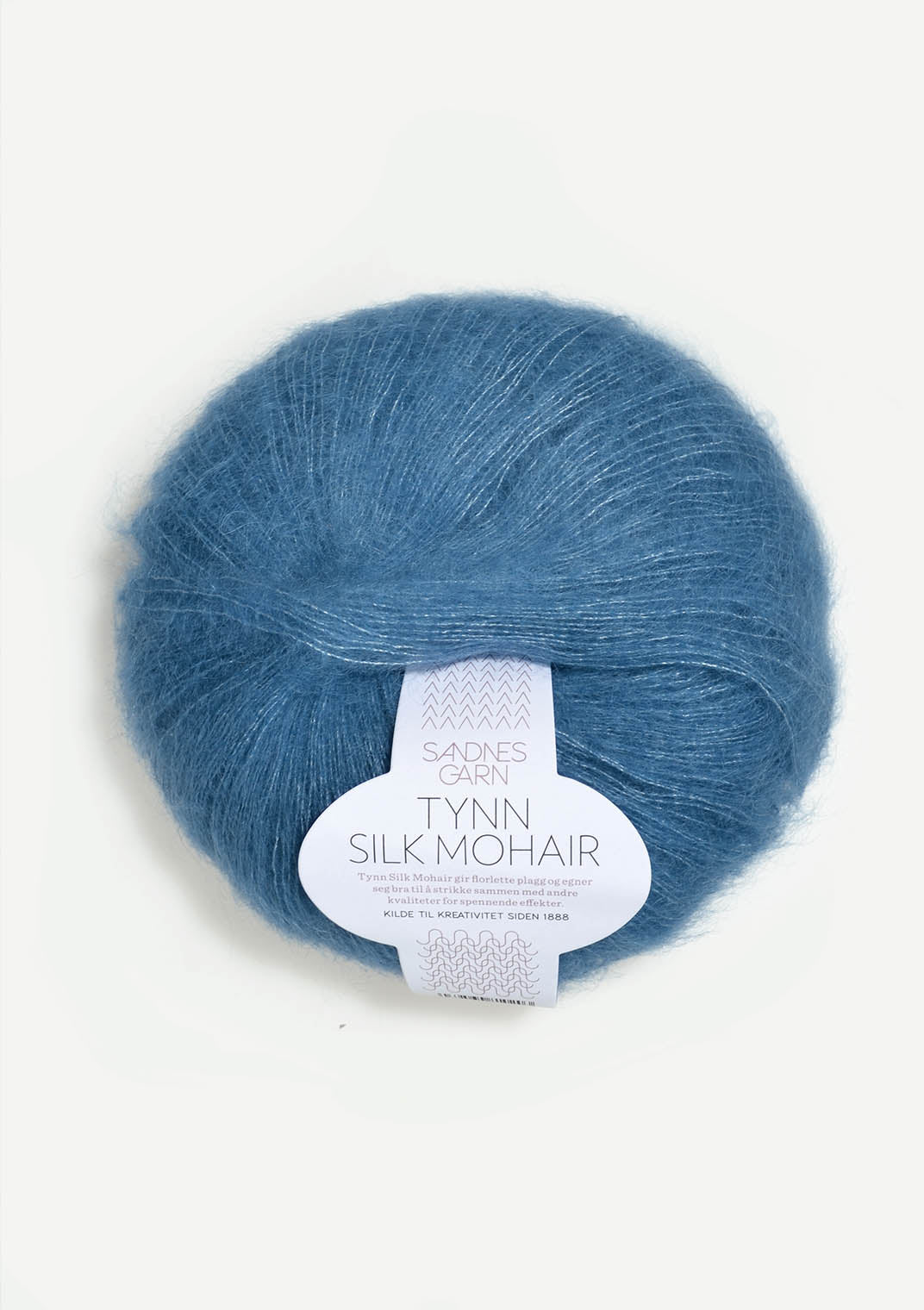 Tunn Silk Mohair - 6042 Mörk himmelsblå