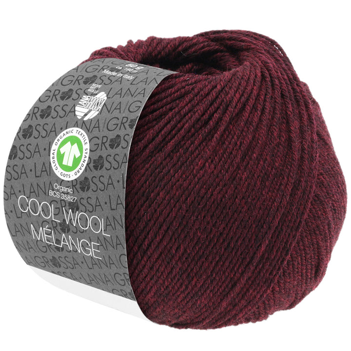 Cool Wool Melange GOTS - 119 Mörkröd/Svartröd melerad - UTGÅTT