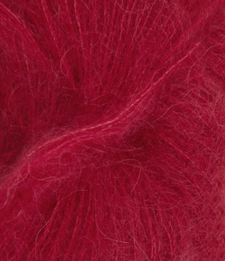 Tunn Silk Mohair - 4236 Djup röd