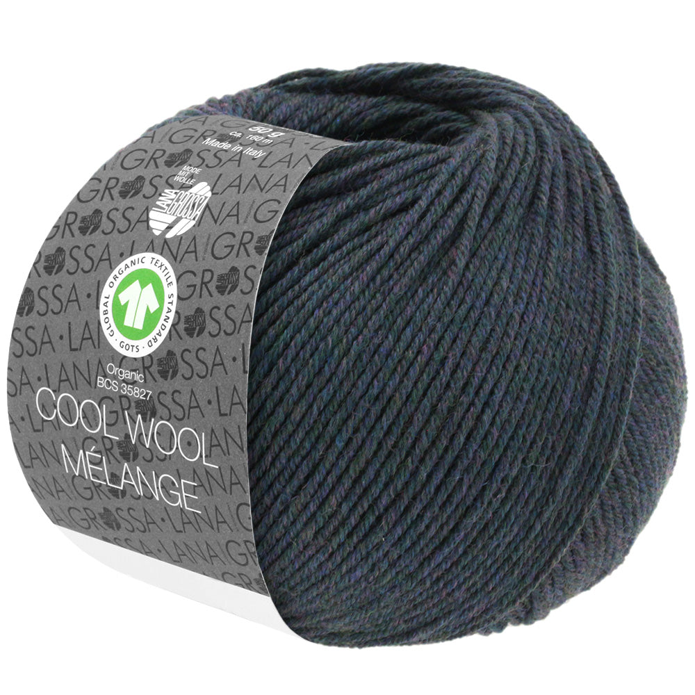 Cool Wool Melange GOTS - 104 Blågrön melerad - UTGÅTT