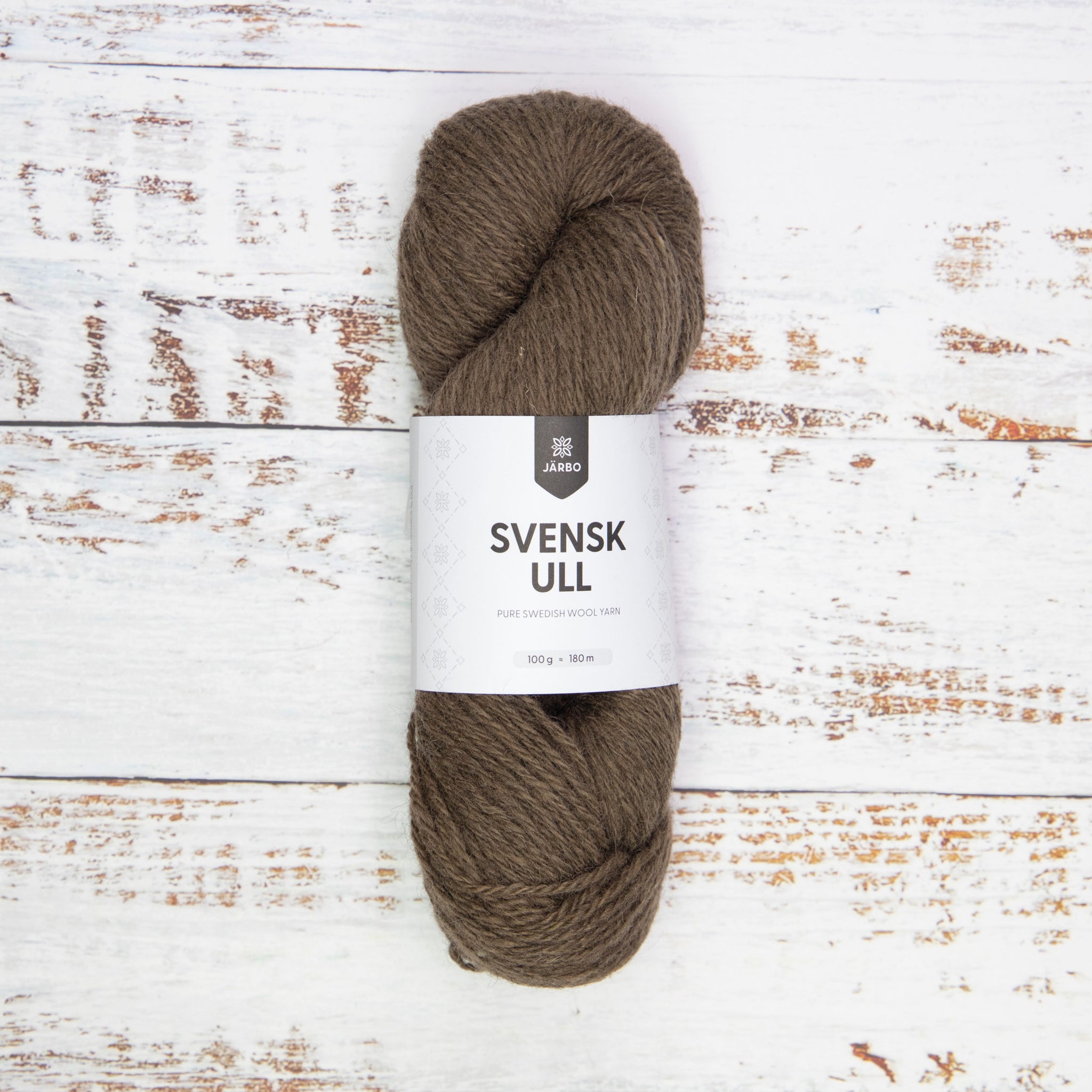 Svensk Ull 3 tr 100 g - 004 Log House Brown