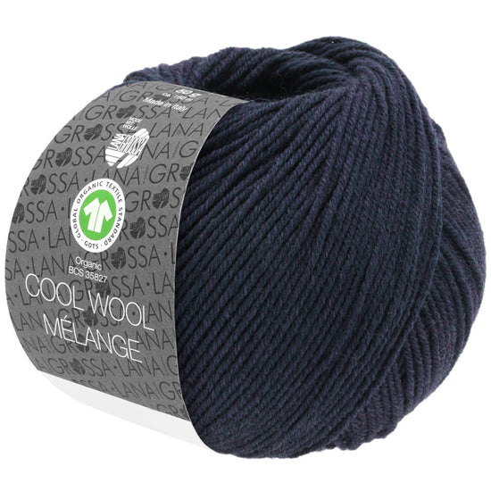 Cool Wool Melange GOTS - 107 Midnattsblå melerad - UTGÅTT REA