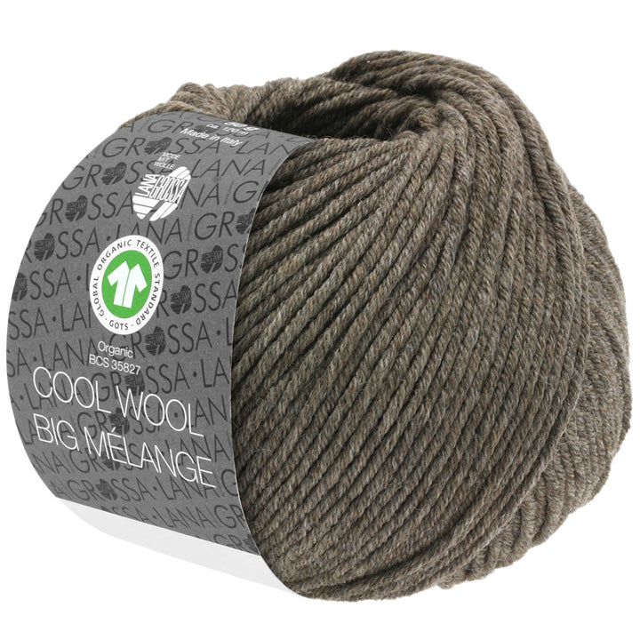 Cool Wool Big Melange GOTS - 224 Gråbrun melerad - UTGÅTT REA