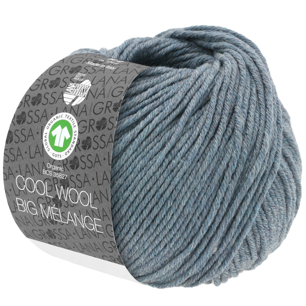 Cool Wool Big Melange GOTS - 210 Gråblå melerad - UTGÅTT