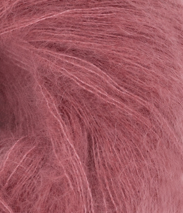 Tunn Silk Mohair - 4244 Mörk Gammelrosa - UTGÅTT