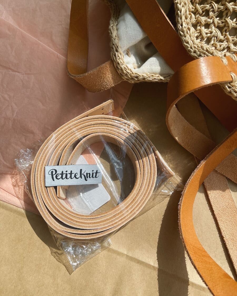 PetiteKnit Läderrem till French Market Bag - Natur