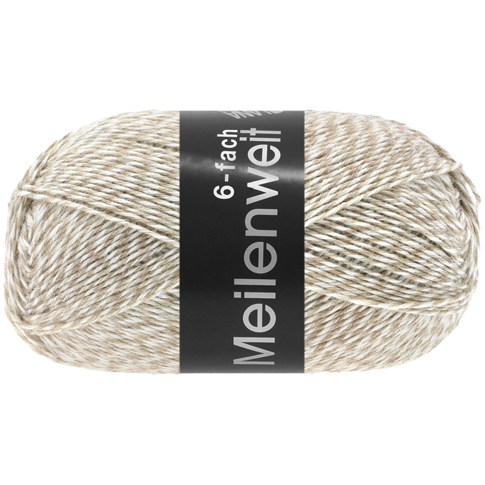 Meilenweit 6-F 150 Mouliné - Beige/Vit