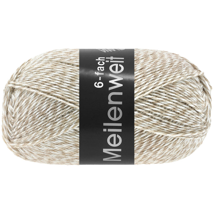 Meilenweit 6-F 150 Mouliné - Beige/Vit
