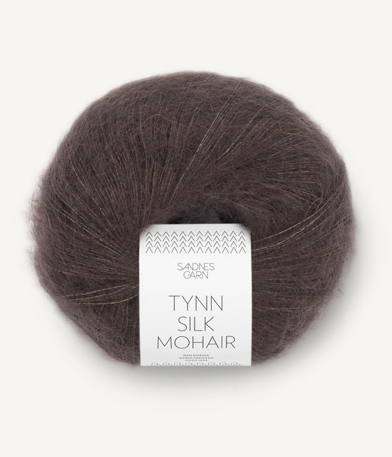 Tunn Silk Mohair - 3880 Mörk choklad