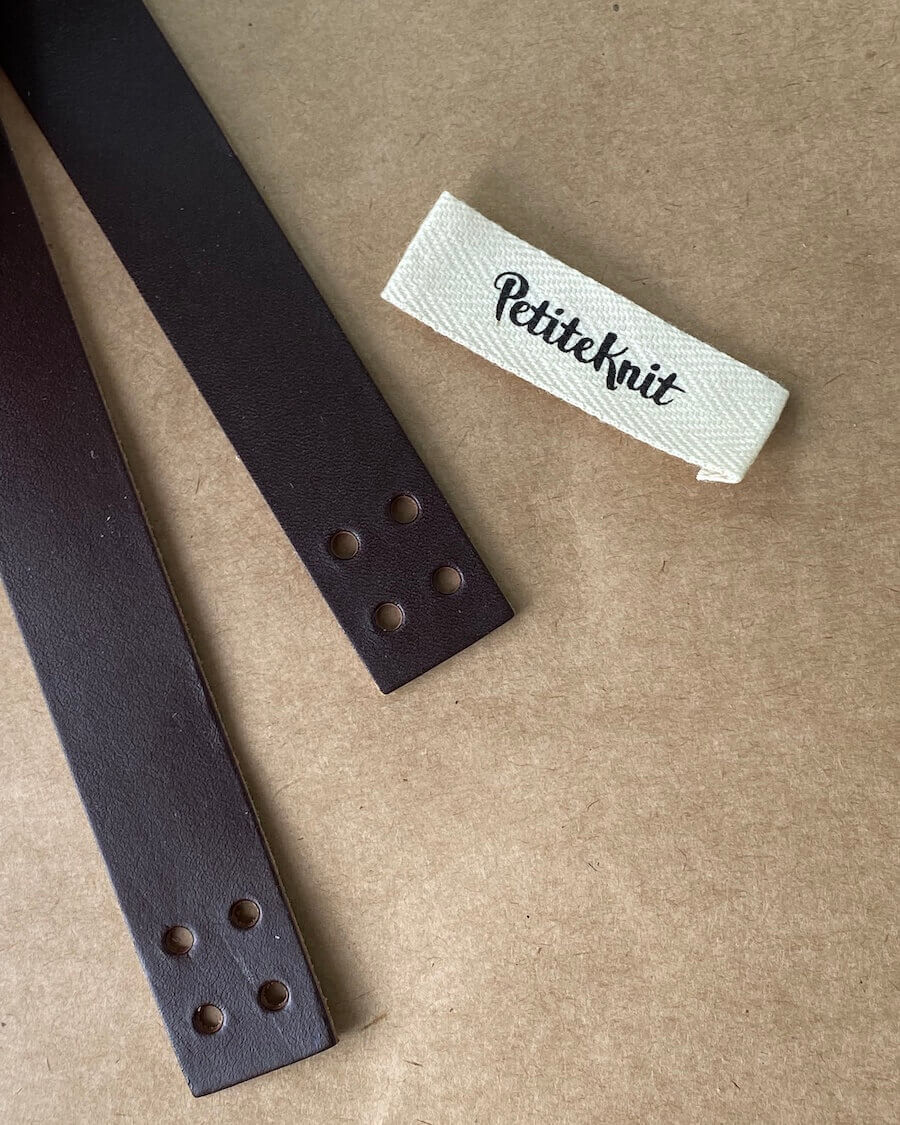 PetiteKnit Läderrem till French Market Bag - Mörkbrun