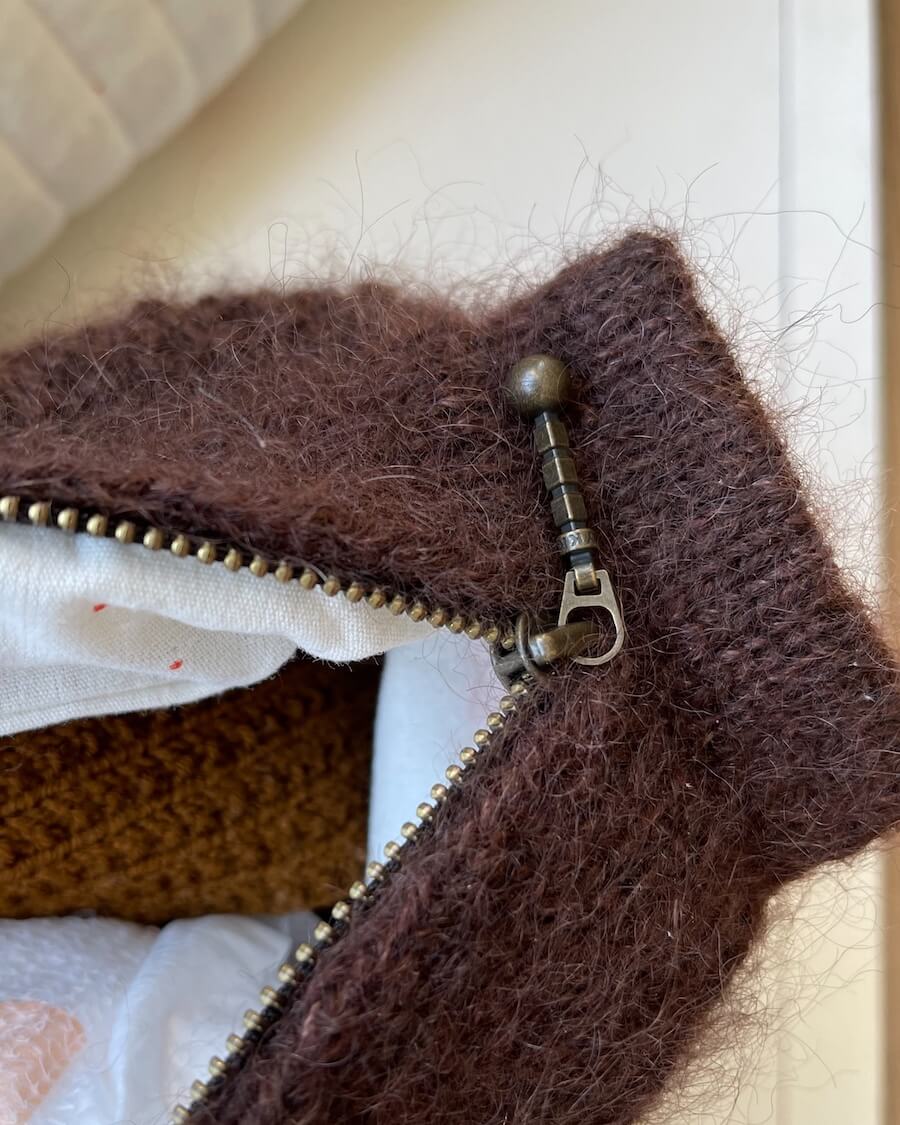 PetiteKnit Blixtlås 17 cm - Chokladbrun