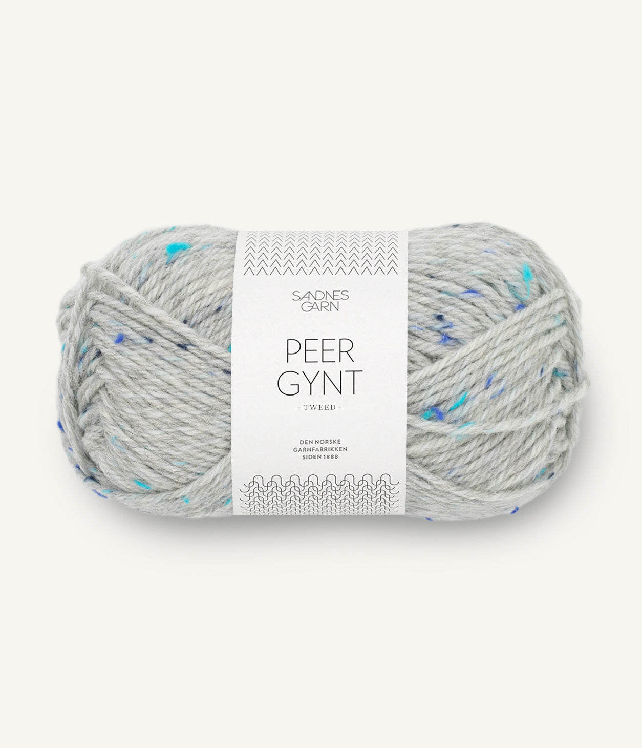 Peer Gynt - 1502 Ljus gråmelerad med Blå Tweed