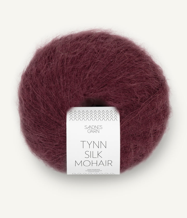 Tunn Silk Mohair - 4372 Djup Burgund