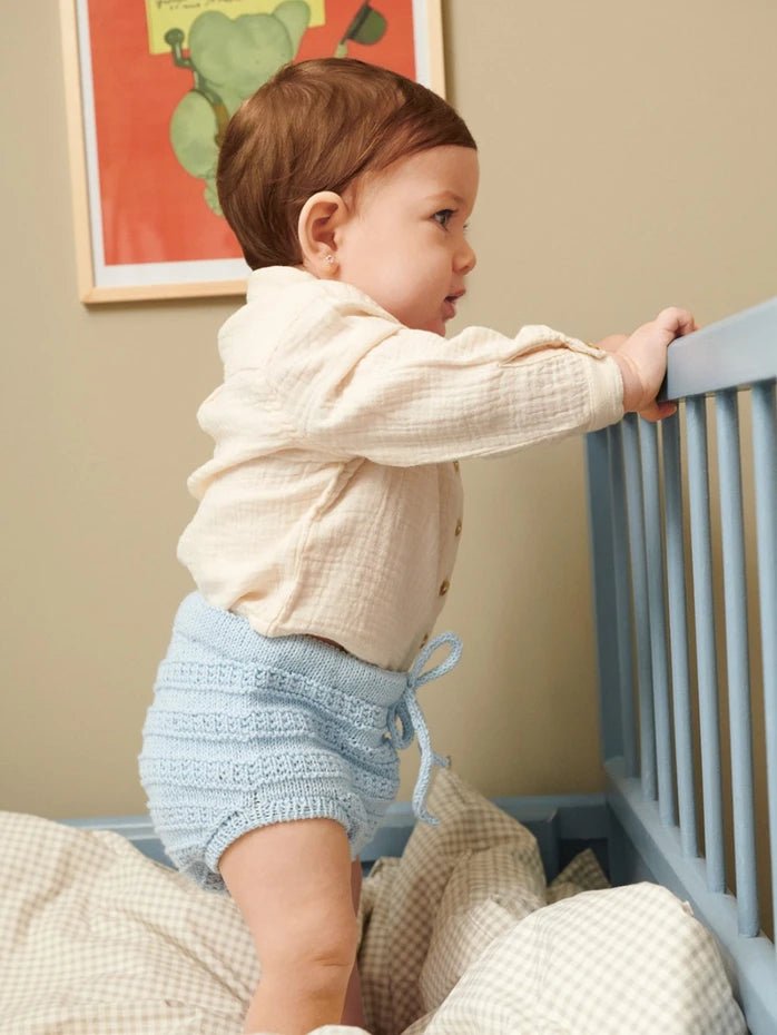 2407 - 1 a, b & c - Fillip sweater baby, diaper pants & bonnet - Butik Maglia