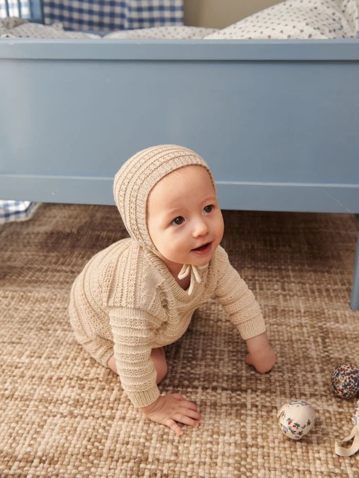 2407 - 1 a, b & c - Fillip sweater baby, diaper pants & bonnet - Butik Maglia