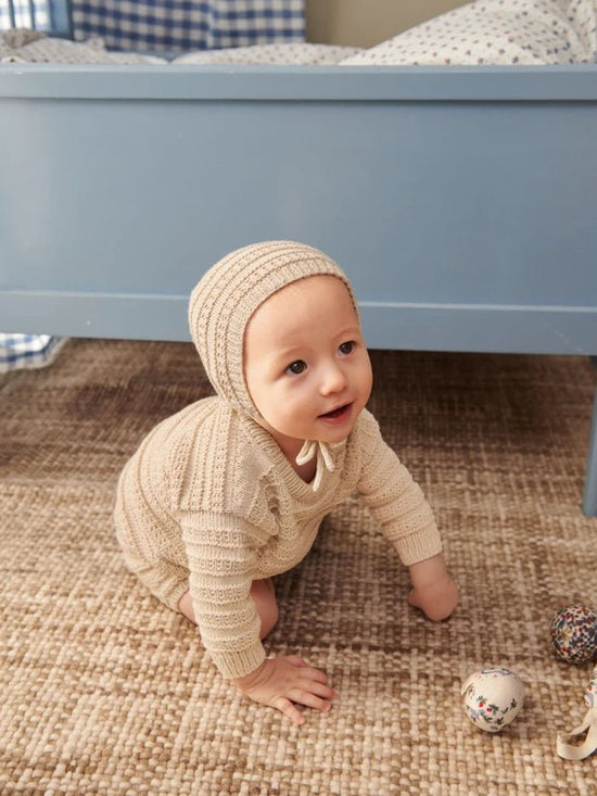 2407 - 1 a, b & c - Fillip sweater baby, diaper pants & bonnet - Butik Maglia