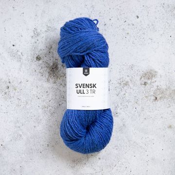 Svensk Ull 3 tr 100 g - 023 Swedish Flag Blue