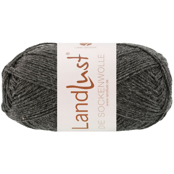 Landlust die Sockenwolle 50g Mél. - 606 Antracit melerad