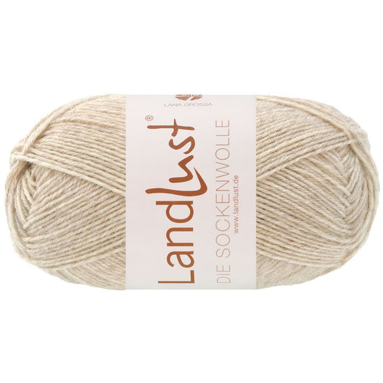 Landlust die Sockenwolle 50g Mél. - 608 Natur melerad