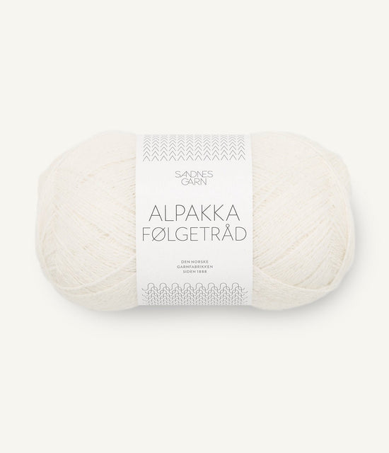 Alpakka Fölgetråd - 1002 Vit - Butik Maglia