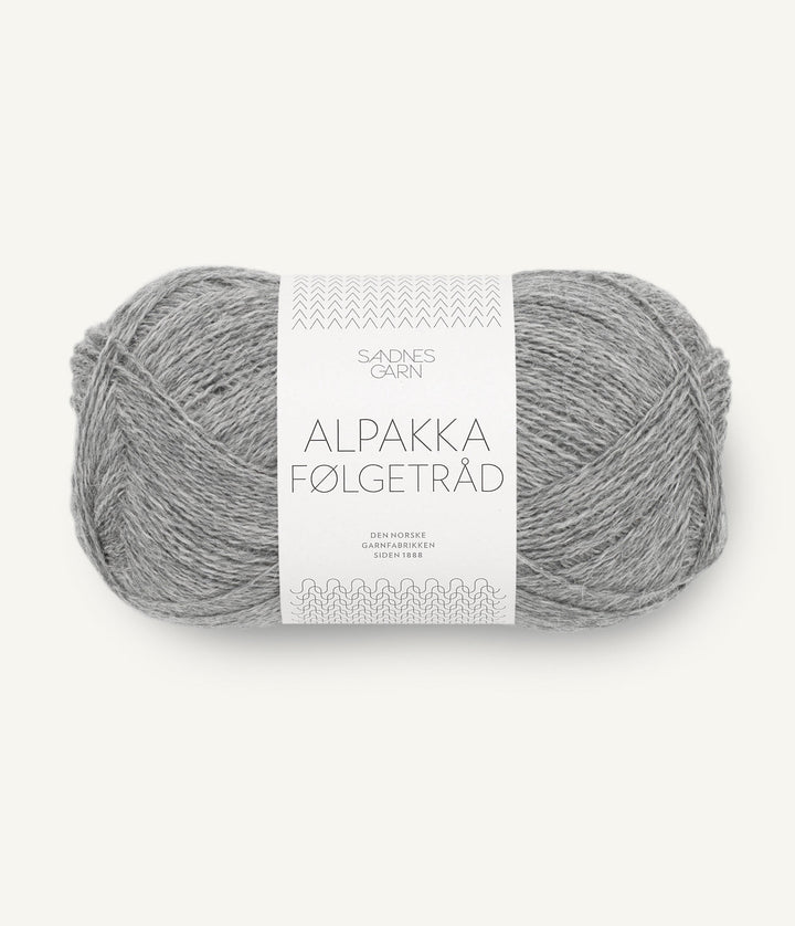 Alpakka Fölgetråd - 1042 Grey Melange - Butik Maglia