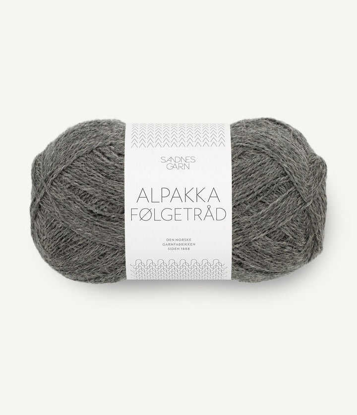 Alpakka Fölgetråd - 1053 Dark Grey Melange - Butik Maglia