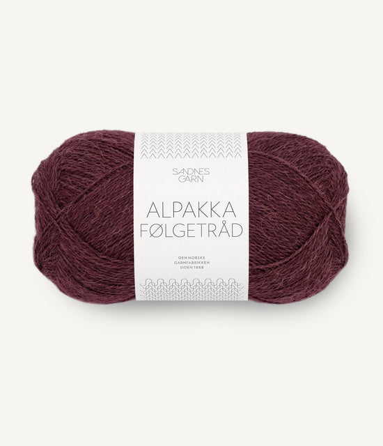 Alpakka Fölgetråd - 4372 Burgundy - Butik Maglia