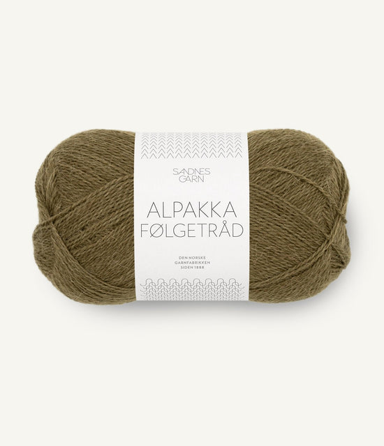 Alpakka Fölgetråd - 9873 Dark Olive - Butik Maglia