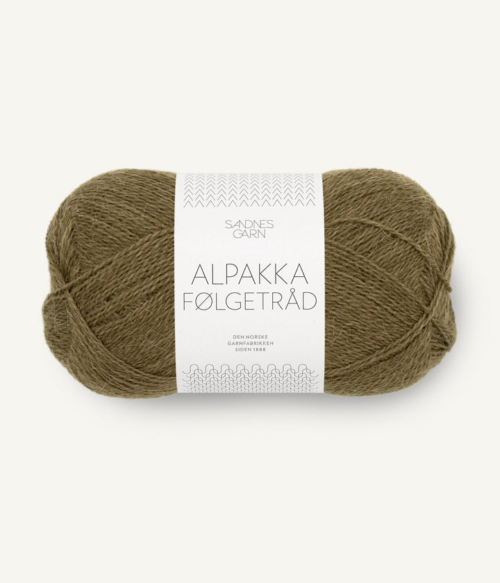 Alpakka Fölgetråd - 9873 Dark Olive - Butik Maglia