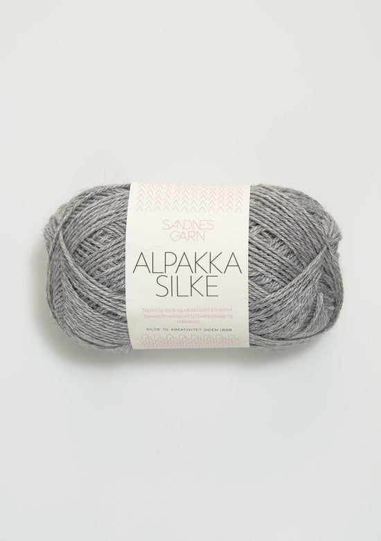 Alpakka Silke - 1042 Ljusgråmelerad - Butik Maglia