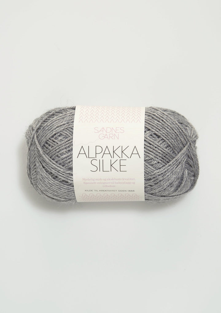 Alpakka Silke - 1042 Ljusgråmelerad - Butik Maglia