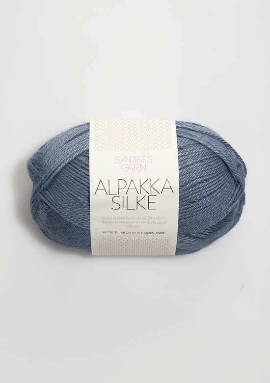 Alpakka Silke - 6052 Jeansblå - Butik Maglia